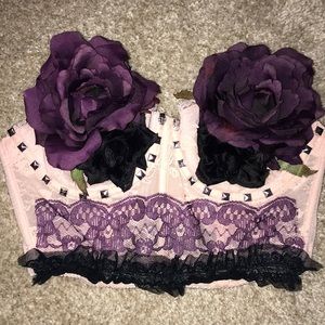 Handmade sugar skulls costume bra